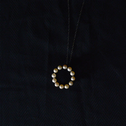 Moon Necklace Black Rhodium