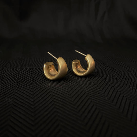 Brass Dome Hoops small